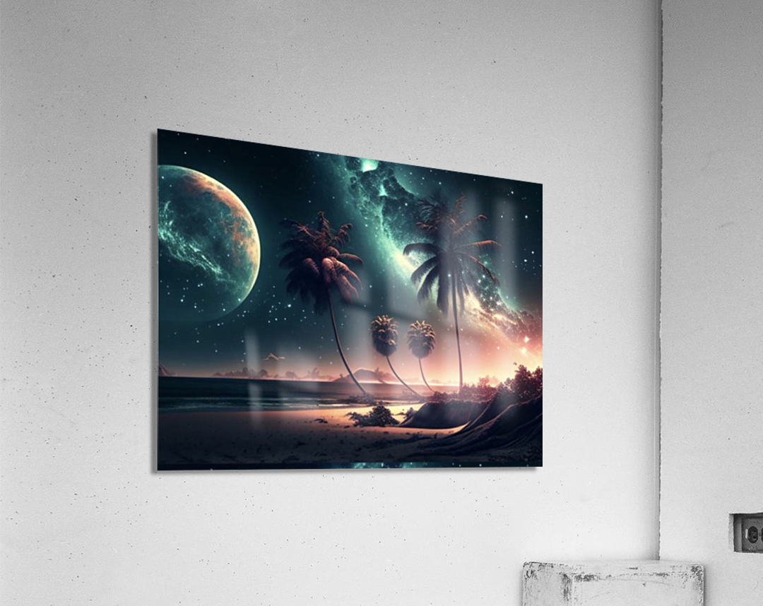 SPACE PALMS Acrylic Print