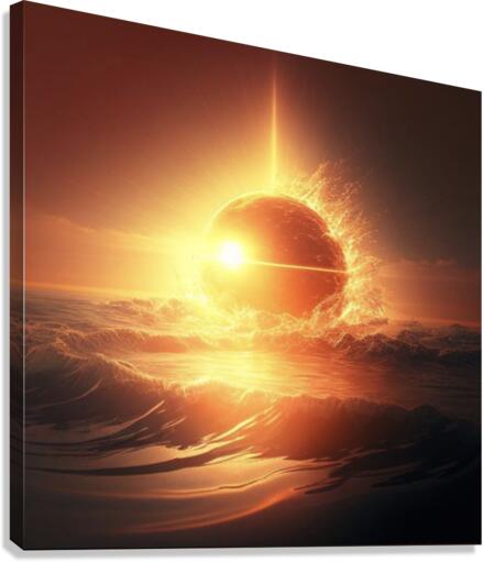 SUN INSIDE THE OCEAN Canvas Print