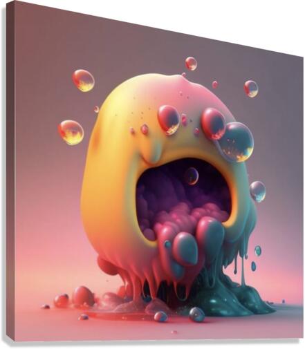 SLIMEY BUBBLES Canvas Print
