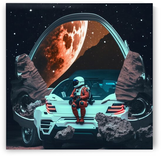 Astronaut On BMW by Gregory Michael 88 Art Studio