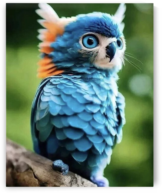 Baby  Blue Owl  by Gregory Michael 88 Art Studio