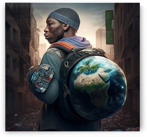 THE WORLD ON MY BACK by Gregory Michael 88 Art Studio