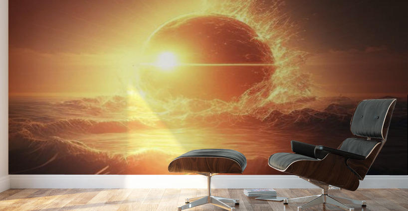 SUN INSIDE THE OCEAN Wall Murals