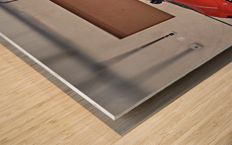 Ferrari Race Car Wood print