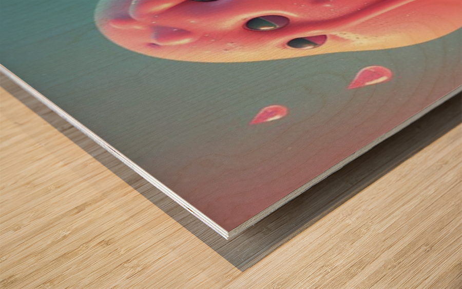 STICKY DRIP Wood print